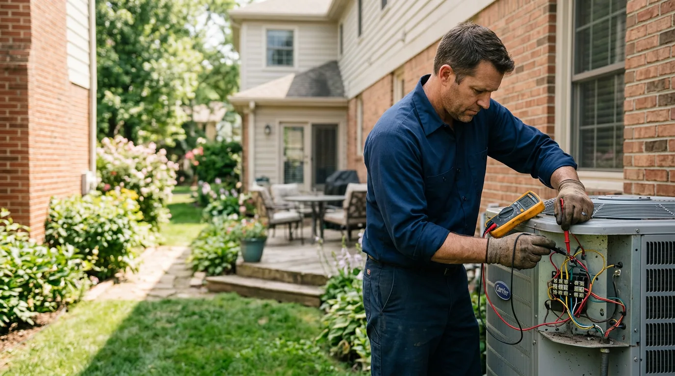 HVAC technician working near Morristown, NY
